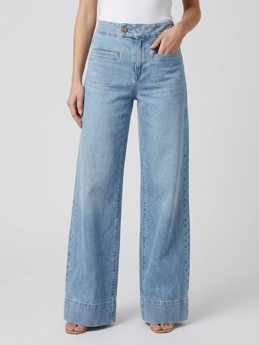 Habitual Womens Wide Leg Jeans Size 4/27 Light Wash High Rise Denim Y2K